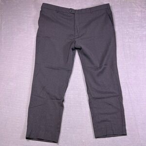 Kenneth Cole Awearness Mens Gray Stretch Wool Blend Flat Front Dress Pants 46